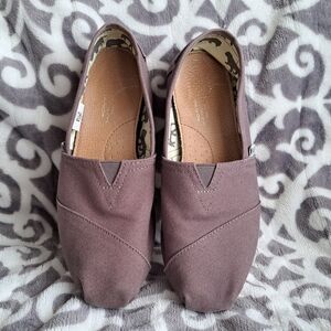 💜Toms Women's Purple Canvas Slip-On Shoes Size 7.5